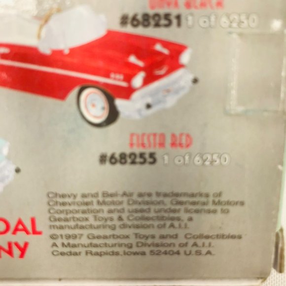 Gearbox 1997 Vintage 1957 Chevy Bel Air Convertible Serial #05369 Pedal Car New - Picture 7 of 10